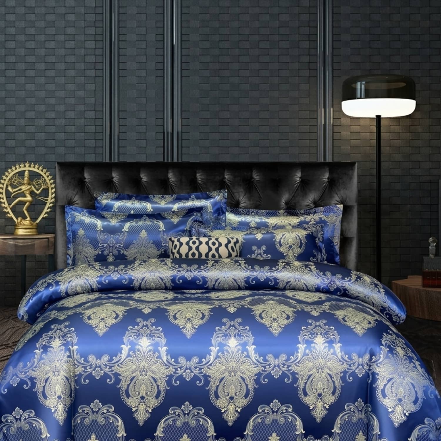 Lenjerie de pat dublu din jacquard, 6 piese, fără elastic, Collection Elegance | Casa New Concept