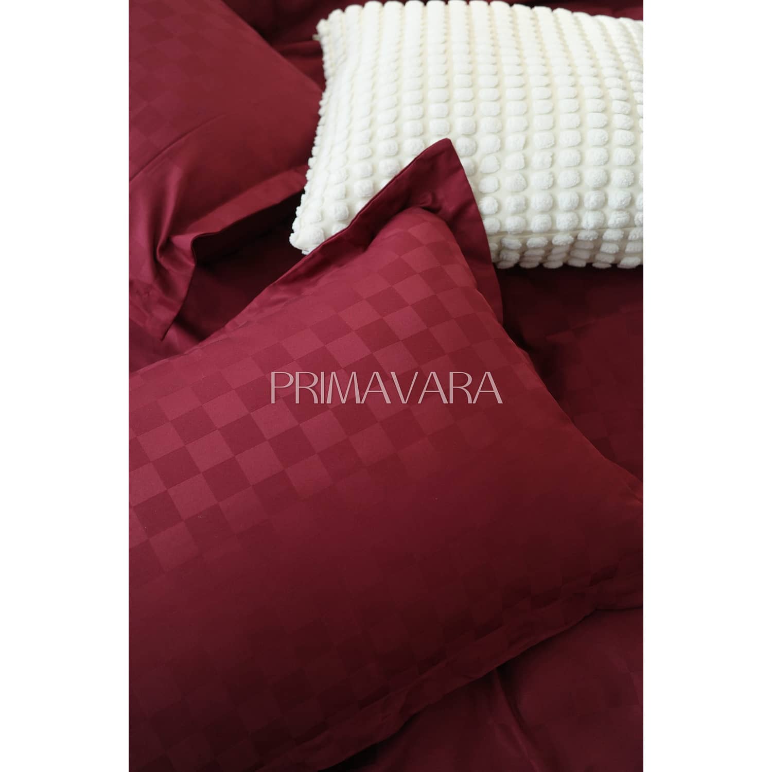 Lenjerie pat dublu, damasc, elastic, 4 piese, model grena | Primavara – imagine produs 3