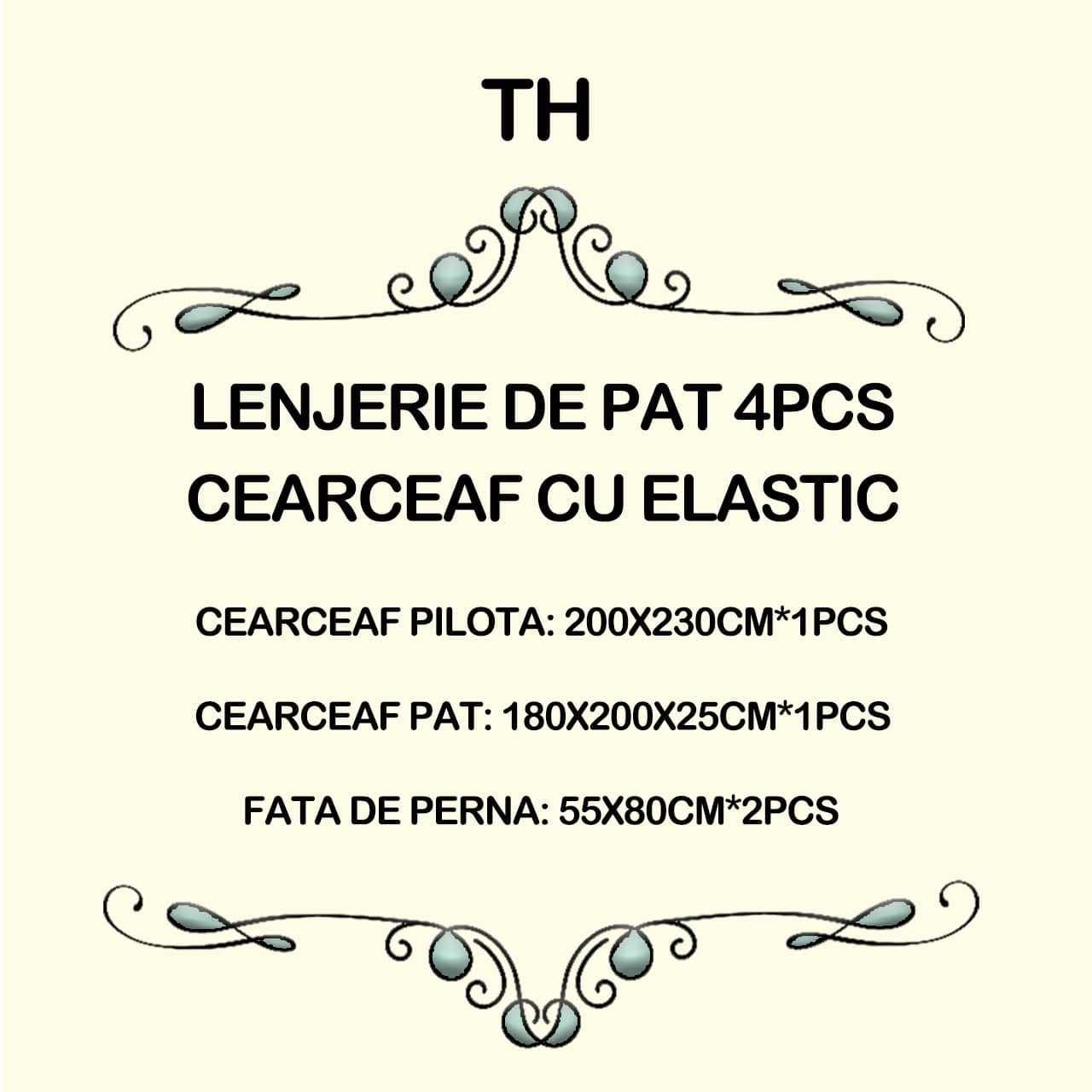 Lenjerie pat dublu, Jacquard, elastic, 4 piese, model auriu cu flori jacard | Primavara – imagine produs 3