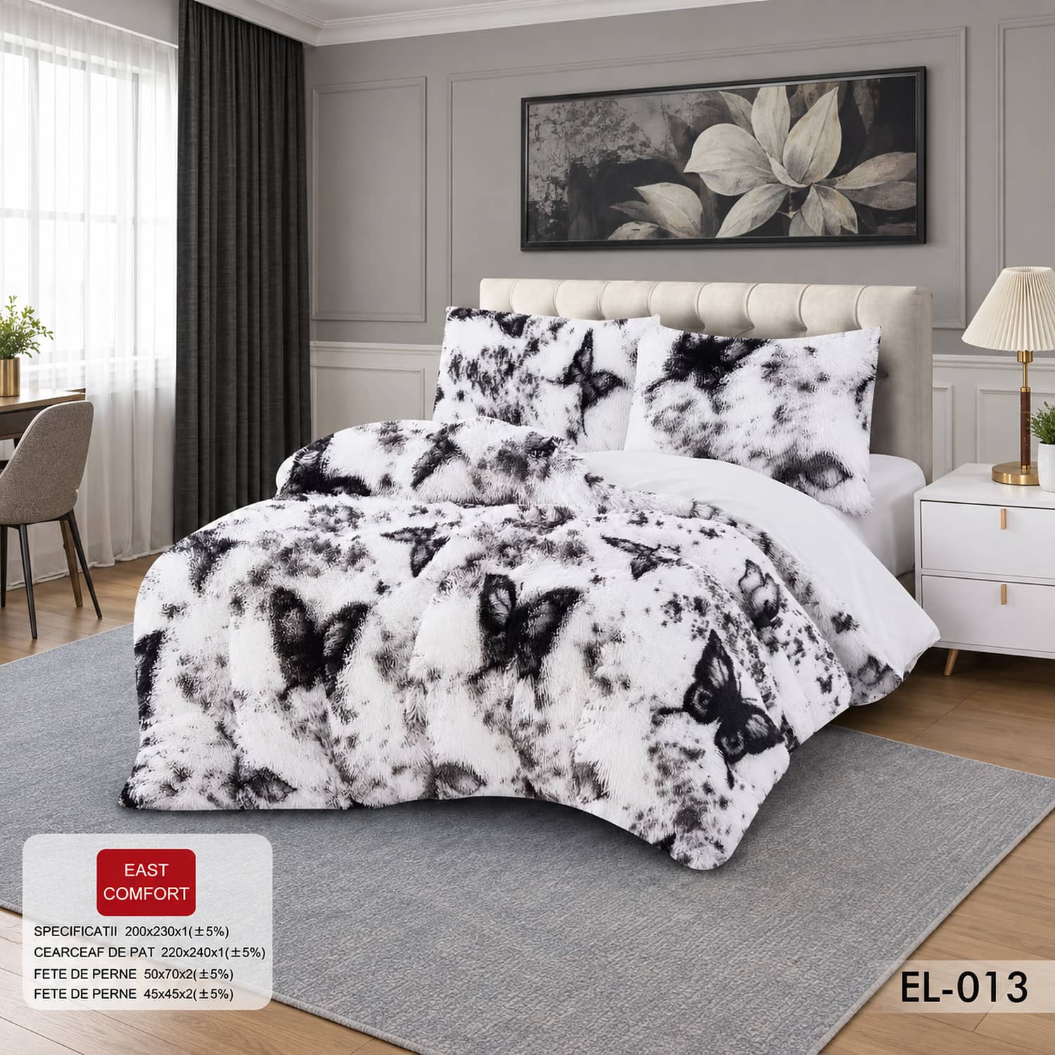 Lenjerie de pat din blană artificială Cocolino FLUFFY, 6 piese | East Comfort